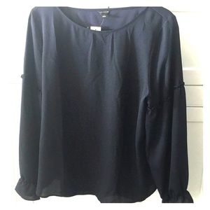 🆕Ann Taylor-Dark blue blouse Size L